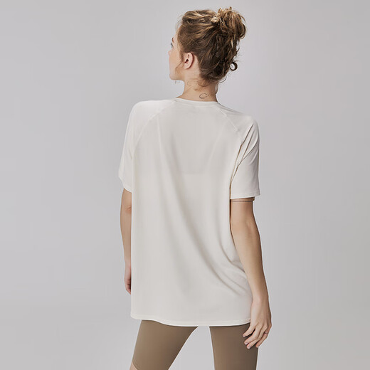 LULULOMDDW yoga top women's loose slimming sports short-sleeved women's Pilates professional fitness running breathable blouse summer brown coffee L