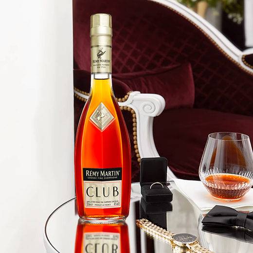 人头马（Remy Martin）CLUB优质香槟区干邑白兰地洋酒 350mL 
