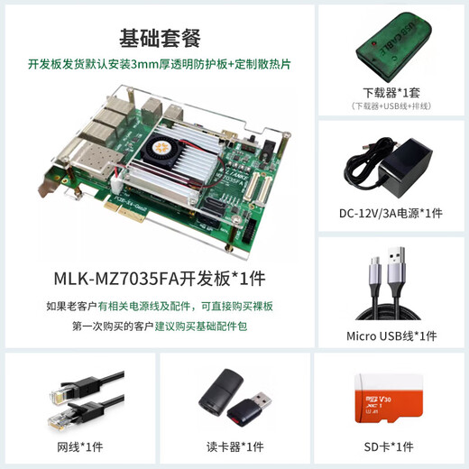 Двойная платина MLK MZ7035FA XILINX FPGA макетная плата Zynq (пакет A + DAQ001 card-200)