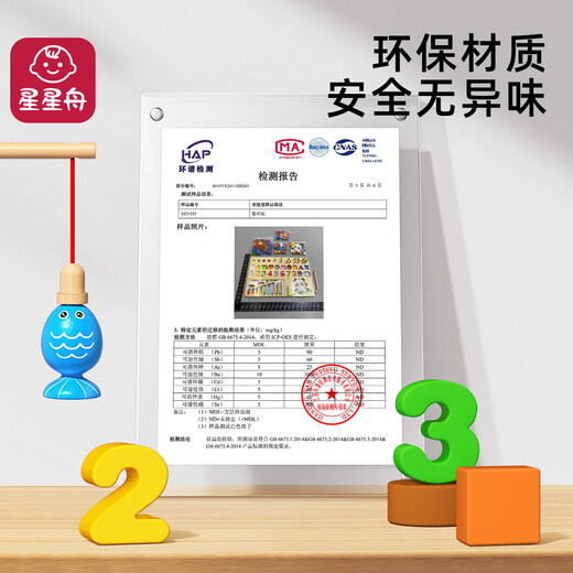Xingxingzhou Montessori früh Bildung Bildungspädagogik Smart Board Kinder 1-3 Jahre alter Baustein Pairing Digital Shape Board Geburtstag Geschenk Sechs-in-One Smart Board + Magnetic Train