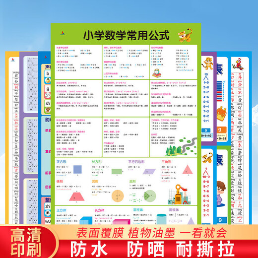 Zijiafu Kindergarten des élèves de la maternelle de la maternelle de la maternelle de la maternelle Tableau de multiplication Multiplication Pratique arithmétique orale dans les dix ajout et formule de soustraction Tableau 999 Affiche (image de pinyin chinois)