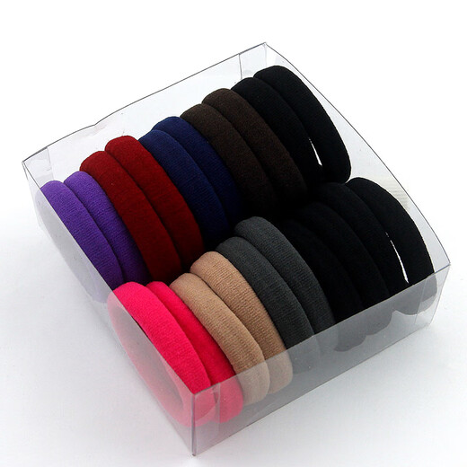 AiChoice Seamless Rubber Band Korean Durable Hair Rope High Elasticity Hair Rope Women's Hair Tie Black Hair Accessories 2cm Widened Black 10 Straps in a Box