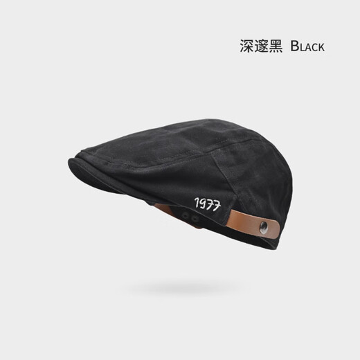 
Yun Jianzhi showed his face, two positive and negative two-beret men's British retro front hat newspaper berets newspaper painter hat female baseball cap black
