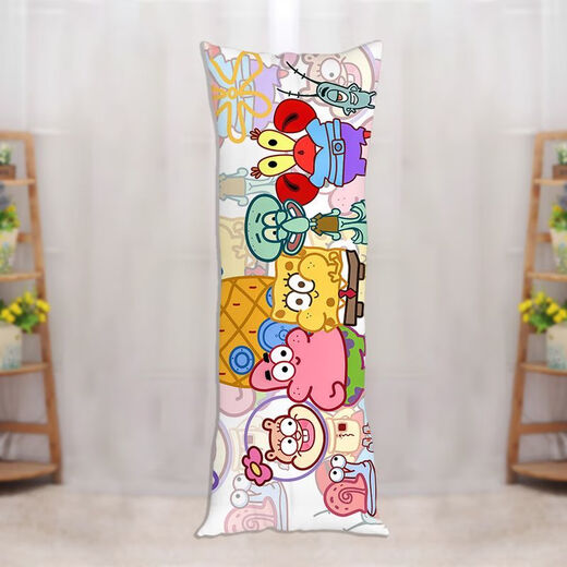 SpongeBob SquarePants Life-size Pillow Pieda Star Long Pillow Cute Cartoon Plush Doll Sleeping Leg Doll SpongeBob SquarePants-2 40x60 cm (half body) baby plush