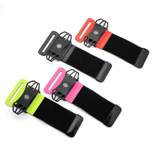 Mobile phone case worn on the hand by Zailu, sports and outdoor universal mobile phone armband, arm bag wristband, elastic rotating running and cycling, ordinary model with 180 degree rotation, 1 pack, black