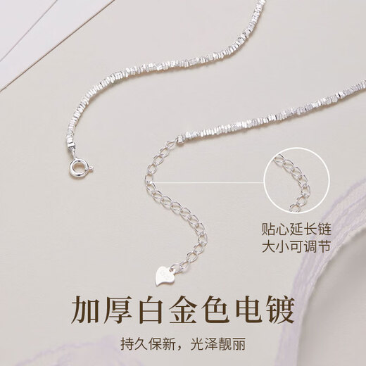 Zhou Baifu broken sterling silver Shijia pearl necklace for women 2025 new light luxury necklace pendant birthday gift for girlfriend