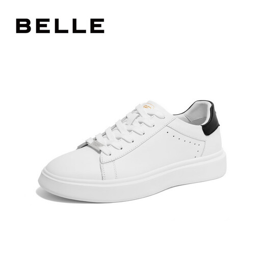 Belle Star Herrenschuhe Sommer High-End White Series Dick-Soled Small White Schuhe Casual Board Schuhe A1387AM4 Weiß/Schwarz 40 (250 mm)