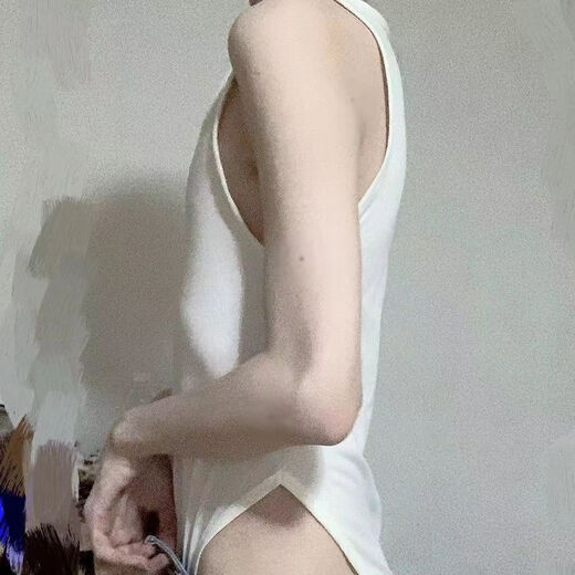 Men's 2024 New Sexy Transparent Cosplay Three-Point Gay Men's Special Masturbation Sexy Underwear D White-Sexy Underwear Men's Thong Boys Love M (Suitable 90-130Jin Jin is equal to 0.5 kg