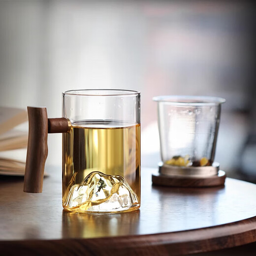 Pangdonglai quality Japanese tea ceremony cup for personal special tea cup tea water separation men's tea cup LB 9194 Hongya three-piece cup beech wood 450ml/ 200mL (inclusive)-400mL (inclusive)/