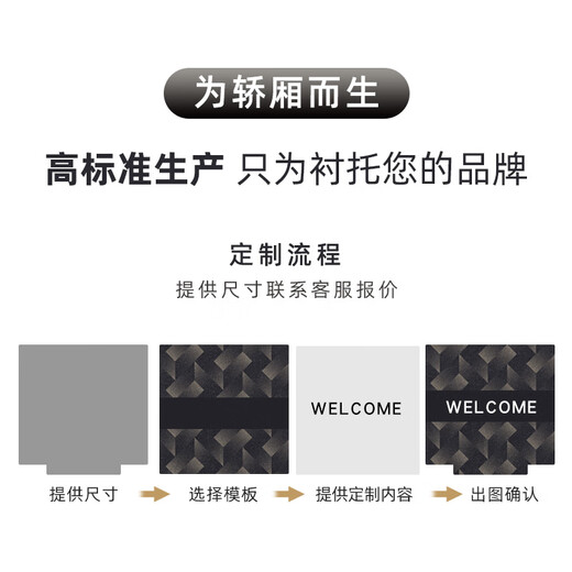 Shannixiu elevator carpet car mat wear-resistant, non-slip, water-absorbent and soil-rubbing foot mats, commercial home LOGO customization