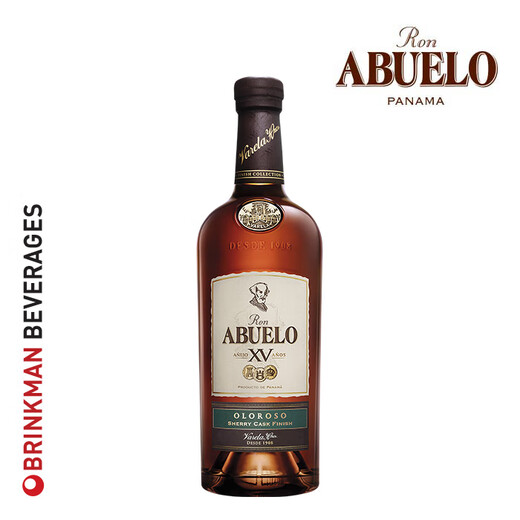 老爷爷（Ron Abuelo）【原瓶进口】巴拿马桶陈朗姆酒洋酒 老爷爷15年雪莉桶朗姆酒 200mL