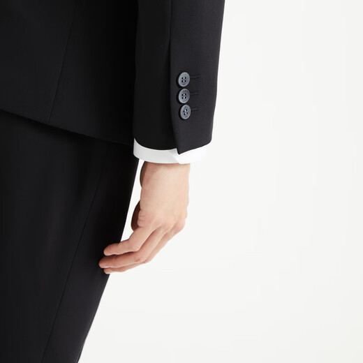 Lilang Youth Business Men's Wear Shopping Mall Suit Suit Men's Wool Business Suit Two-piece Set A4QXF91 Black 170A