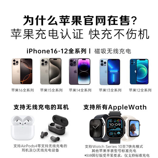 Belkin Apple Drei-in-Eins-drahtloses Ladegerät QI2 zertifiziert Magsafe Magnetic Fast Ladedesktop-Ständer Apple Telefon 15W Uhr Ladegerät Wiz023 White