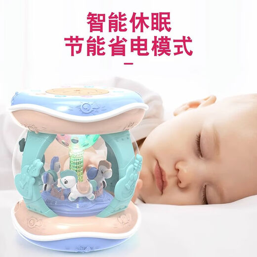 活石（LIVING STONES）婴儿玩具音乐拍拍鼓0-6-12个月宝宝手拍鼓早教旋转木马可充电 大号手拍鼓-旋转充电青