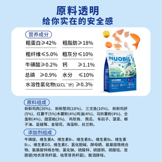 Nobili Nobili fresh meat grain-free squab cat food full price freeze-dried cat food for adult cats and kittens general purpose 300g simple sealed packaging fresh meat grain-free squab 42 protein 5 meat floss