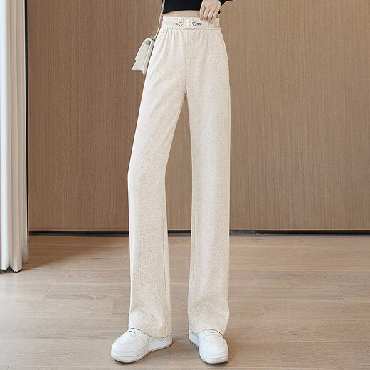 
Cypress House draped elastic waist wide-leg pants for women 2025 autumn new style fashionable loose simple casual pants