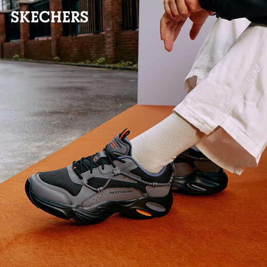 Skechers Waffle Bear men's shoes autumn thick sole heightening dad shoes soft sole versatile trendy casual sports shoes 237430