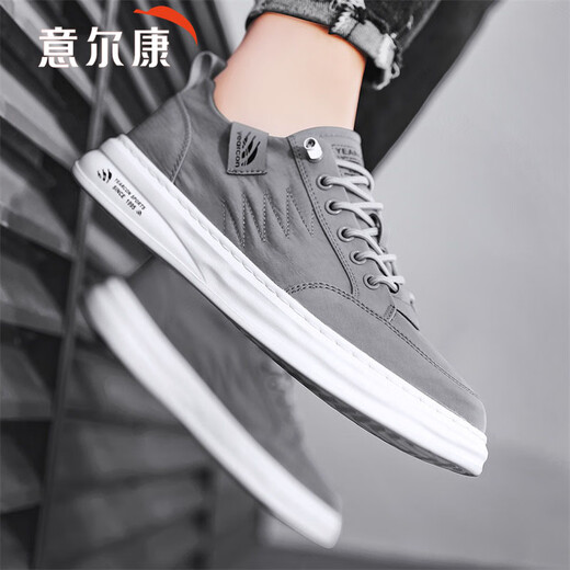 Yierkan casual shoes for men 2025 new summer breathable men's shoes men's sneakers men's versatile sports and leisure canvas shoes for men dark gray breathable cloth 41