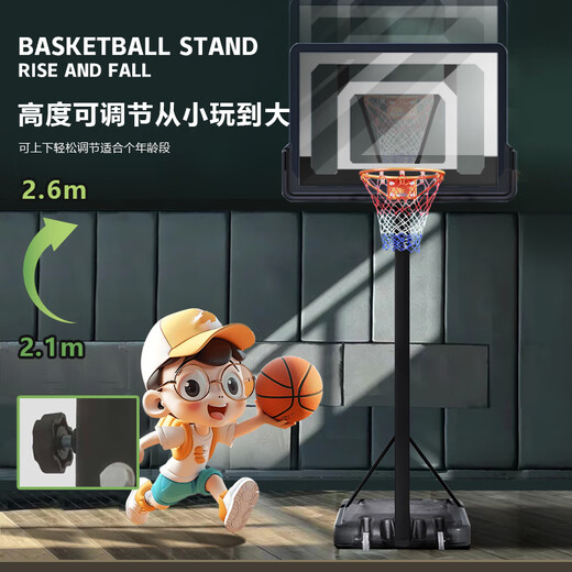 LIVEX青少年篮球架可移动式户外室内篮球框可升级投篮训练器礼物