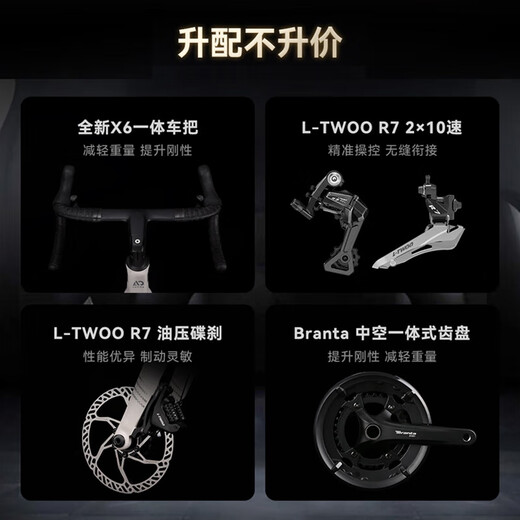 喜德盛（xds）公路自行车AD350破风架20速油碟桶轴四培林花鼓2024 25款AD300-奶油黄白 【整车安装】 480mm (身高165-175cm)
