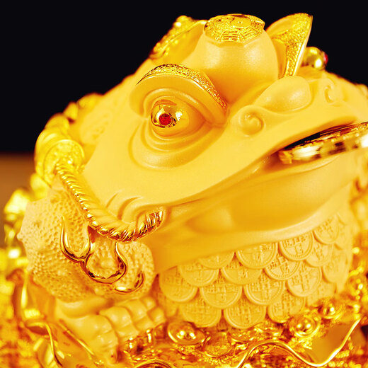 Tongque Tianjiao Jinchan Caicai Ornaments Company Company Eröffnung von Daji Geschenkgeschäft boomt High-End-Geschenk Jinchan Big Ornamente Shajin kleine Größe ist ungefähr 30*30*31 cm