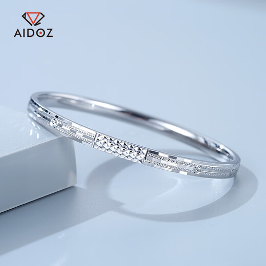 Aido Diamond new pt950 platinum bracelet for women, high-quality platinum concubine bracelet, oval hidden buckle, inner diameter 54mm, weight 14.46g, width about 4.0mm