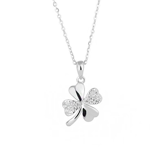 CHOMEL KINSEY Chinese Valentine's Day gift four-leaf clover clavicle chain 999 pure silver necklace girls light luxury niche 2025 new style one