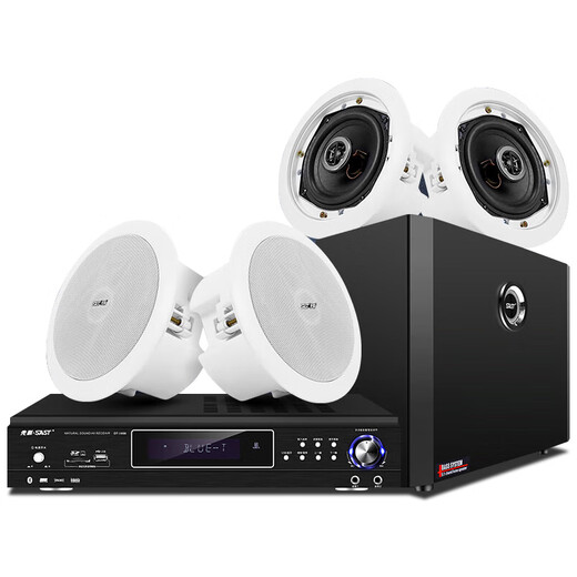
Xianke (SAST) ceiling type 8.1 home theater audio set TV home living room ceiling speaker 3d surround sound embedded bass amplifier set Bluetooth KTV 5.1 (5 silk film treble audio + subwoofer + 5.1 amplifier)
