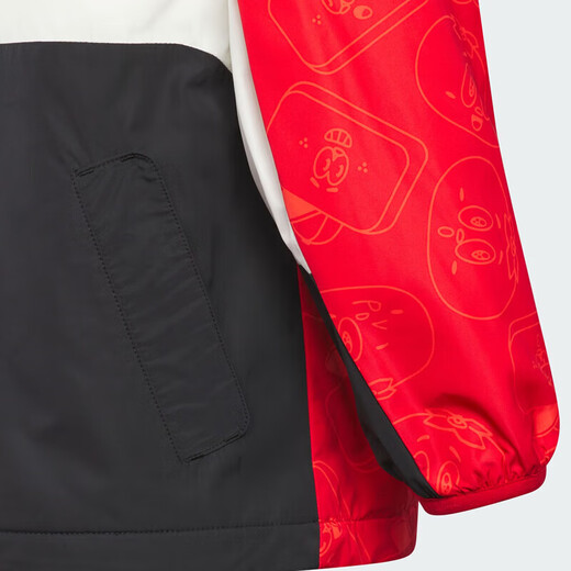 Adidas pour enfants Vêtements Nouvel An Sports épissés rouges chinois et veste à capuche décontractée JF3879 Rouge 15 Sky-High Price Assurance