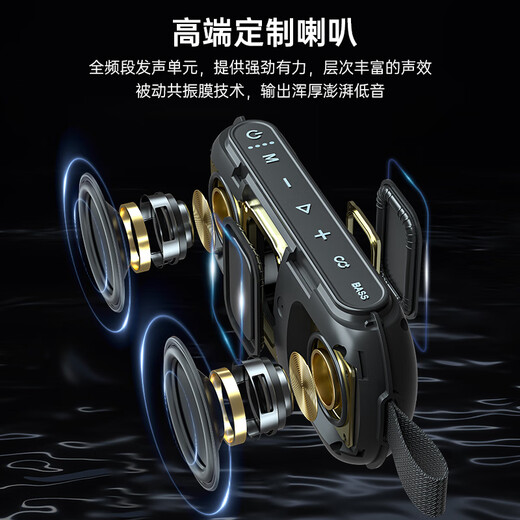 Leiden (OHAYO) S6 haute qualité hifi de qualité audiophile grand volume sans fil Bluetooth haut-parleur subwoofer haute puissance extérieur portable petit audio niveau maître dbx-tv co-marqué noir dbx-tv version co-marquée mille yuans qualité sonore norme officielle 40W livraison le jour même/le lendemain