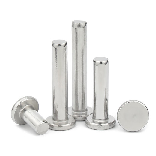 Jinchao stainless steel 304 flat head rivets GB109 percussion flat head solid rivets M2M2.5M3M4M5M6M8 M3*3 (100 pieces)