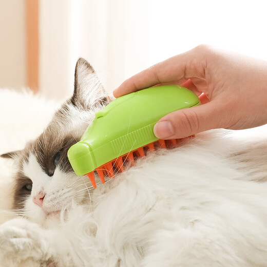 Red Rabbit Horse Pet Massage Comb Anti-Flying Hair Massage One-Click Spray Bath Cat and Dog Scratching and Combing Artifact Green Upgraded Spray is More Delicate