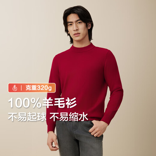 Hodo 100% pure wool Hodo men's woolen sweater for men 24 autumn and winter thickened sweater base layer sweater for men