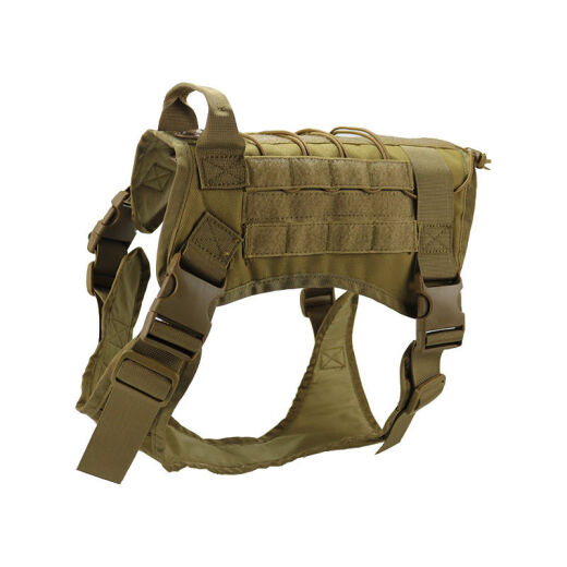 DADAGOU Dog Tactical Vest 1000D Vest Medium and Large Dog Vest Style Harness German Shepherd Golden Retriever Doberman Color Set [Includes two bags + one water bottle bag M-[Recommended 25-60Jin[Jin equals 0.5kg]]