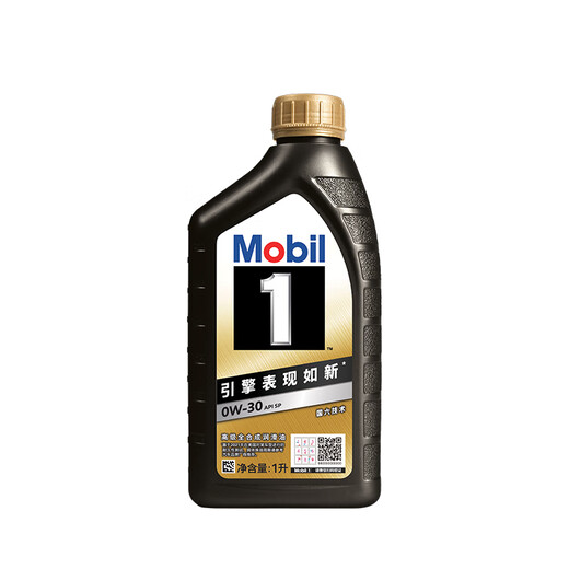 Mobil Gold Mobil Fully Synthetic Gasoline Oil Classic Performance Black Gold Series 0W-30SP Grade 1L