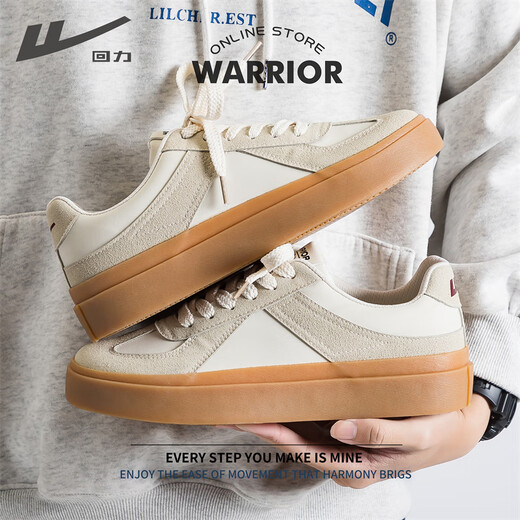 Warrior official moral training shoes men's shoes winter new casual sports shoes men's trendy versatile board shoes men gray/m 43