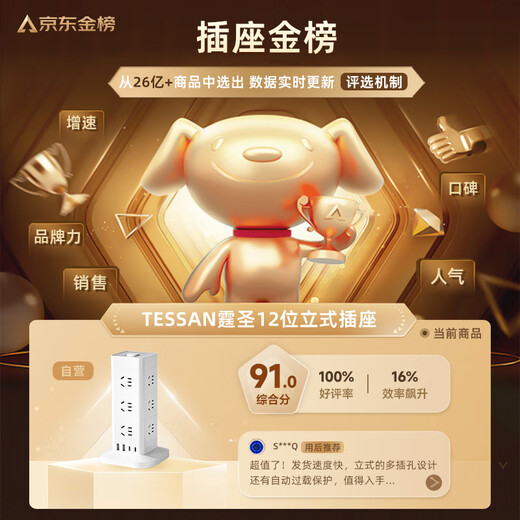 Tingsheng enchufe vertical/regleta de enchufes/regleta de enchufes/placa de enchufe/tablero de terminales/tablero de línea de tracción/control maestro 1,8 metros protección contra sobrecarga Conector de CA de 12 bits 2USB-A+2TYPE-C