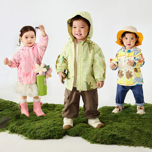 Mini Bala boys and girls fleece jacket spring and autumn new baby warm jacket top three-proof