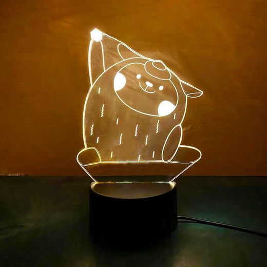 晴野蛋仔派对3d小夜灯贝克咚咚羊苹果周边玩偶氛围灯儿童生日礼物 3899-11 黑底遥控16色 礼盒包装
