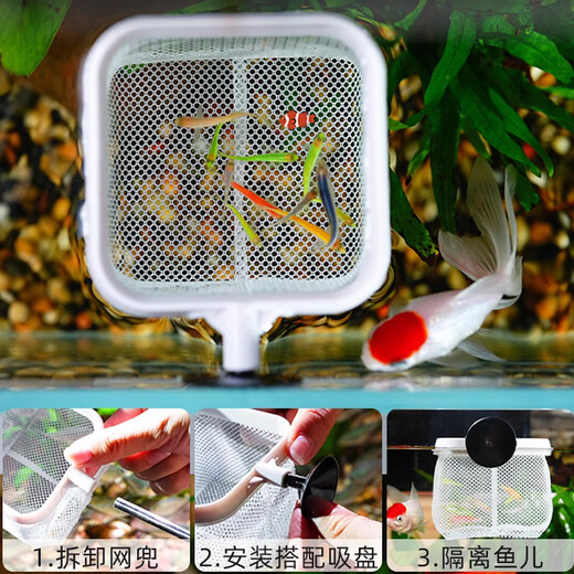 派乐特鱼缸鱼捞网网捞鱼小号3d渔捞网兜密网手抄鱼网热带观赏鱼可伸缩
