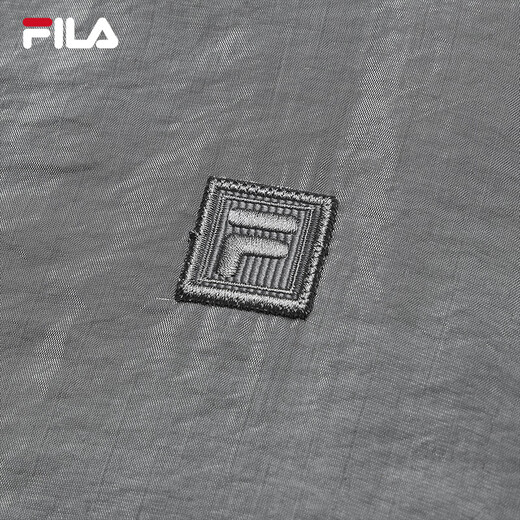 FILA 斐乐官方女士梭织外套2025夏新款时尚休闲简约宽松连帽上衣 星际灰-DY L 170/88A/L
