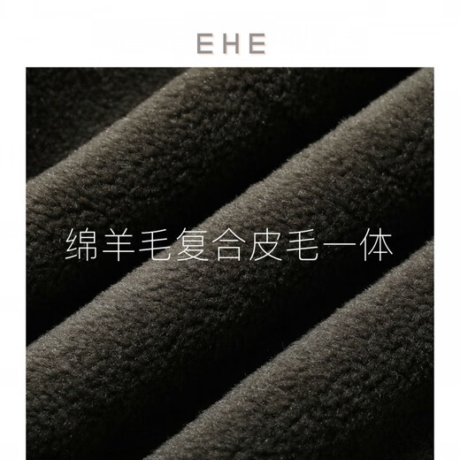 EHE Men's New Winter Sheep Wool Multi-Pocket Design Warm Fit Stand Collar Fur Jacket for Men, Olive Green, Size S