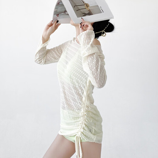 
Jin[Jin equals 0.5 kg] Sexy bikini three-piece suit with hoodie pure internet celebrity girl covering her belly and making her look slimming 2025 new hot spring swimsuit women green average size [recommended 80-120 Jin[Jin equals 0.5 kg]]