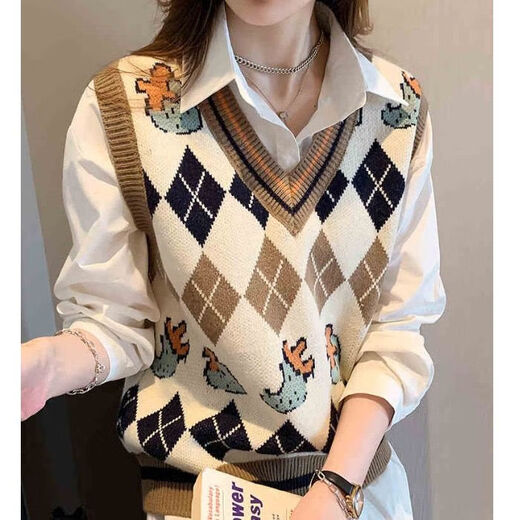 冉艺岚针织马甲外穿女感新款特大码毛衣胖针织外穿宽松马夹慵懒风 黑色9901单件马甲 5XL 均码 码200-230斤