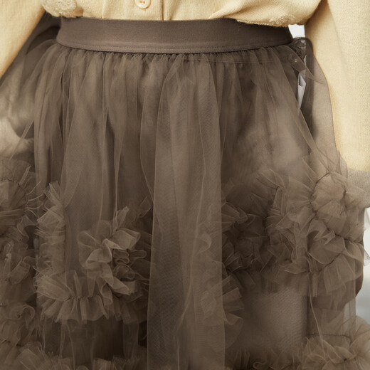 jnby by JNBY江南布衣童装网纱短款半身裙花边可爱公主裙春女童儿童1O1D12240 216/腊粉驼色 140 cm