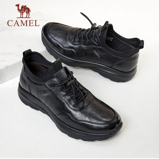 Camel (CAMEL) men's feet wear cowhide business casual sports shoes G14A220724 black 42