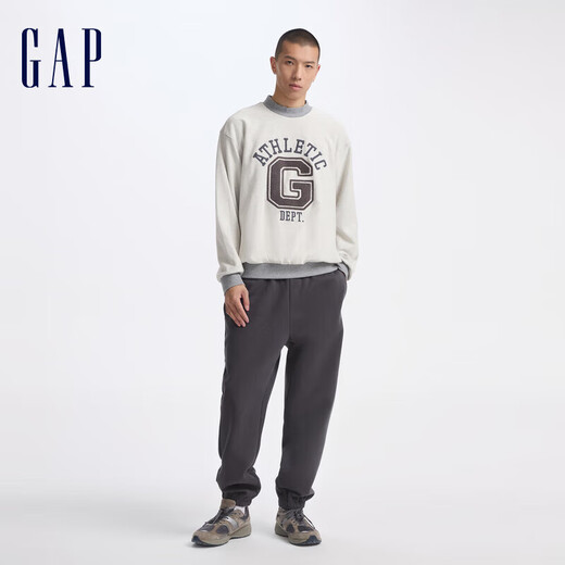 Gap men's and women's autumn terry cloth big G embroidered logo contrast sweatshirt casual top 639349