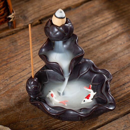 Mewai (incense burner) reverse flow incense tower incense creative ornaments aromatherapy household reverse flow incense grains toilet deodorizing incense 55 grains + road to wealth mixed fragrance