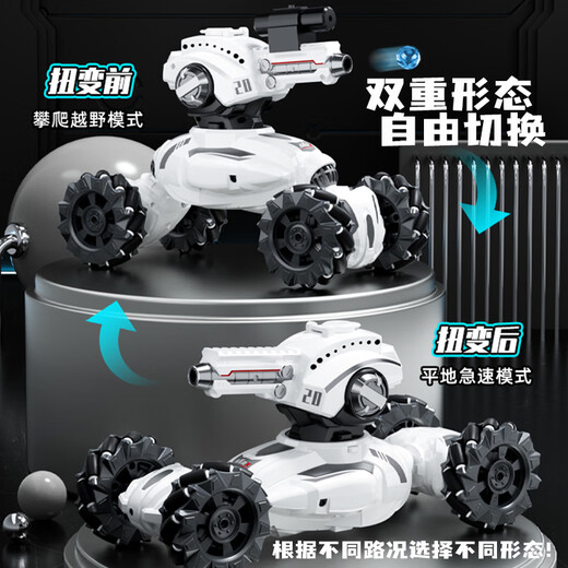 Jabadabado Remote Control Car Toys Children's Boys 5-7-9-11 AÑOS Puzzle Toys 6-10-14th Birthday Christmas Gift Silver [Single Battery + Control remoto de control de luz + control remoto de reloj]