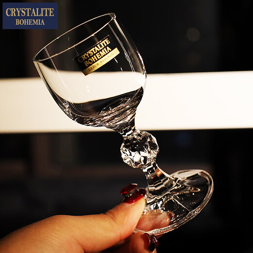 BOHEMIA Czech original imported crystal glass spirit cup white wine cup high foot cup soju cup home set diamond legs white wine cup 50ml single price